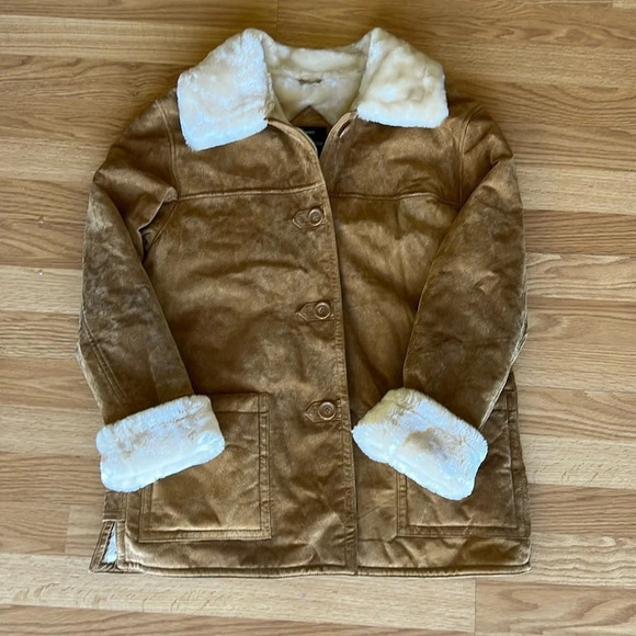 dennis basso Jackets & Blazers - Dennis Basso Genuine Leather Faux Fur Jacket